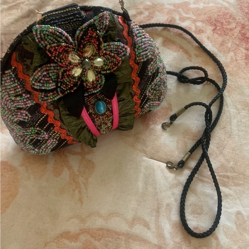 Host Pick!! Pritzi ~ Beaded Hard Case Evening Bag Vintage - Picture 5 of 12
